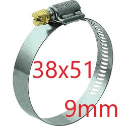 ABRAÇADEIRA SEM-FIM 38X51MM 9MM (20PÇS) PAB3851P
