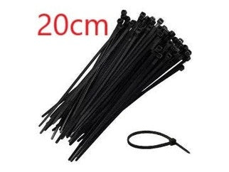 ABRAÇADEIRA NYLON 20CM 4,8MM (100PÇS) PRETA 7550