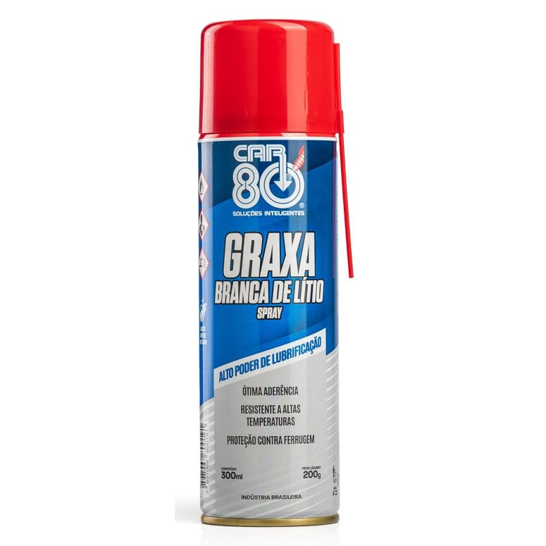 GRAXA BRANCA LITIO (SPRAY) 300ML/200G CAR 80 GRAXA BR