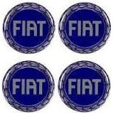 EMBLEMA CALOTA ( FIAT ) 48MM   AZUL      48002